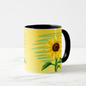 Augenfänger Hellgelbe Sonnenblume Tasse (VorderseiteRechts)