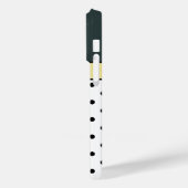 Augenfänger Jäger Grüne weiße und schwarze Polka-P Case-Mate iPhone Hülle (Rückseite / Links)