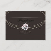 Augenfänger Juwelen Dunkle Rose Goldfarben Diamant Visitenkarte (Vorderseite)