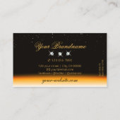 Augenfänger Orange Black Sparkle Jewels Stilvoll Visitenkarte (Rückseite)