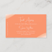 Augenfänger Pfirsichfarben mit glänzenden Diamante Visitenkarte (Rückseite)