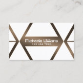 Augenfänger Weißbraun-Braun-Schimmer Stilvoll Visitenkarte (Vorderseite)