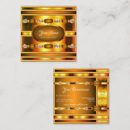 Augenfängergoldeneffekt mit leuchtenden Imitaten J Quadratische Visitenkarte