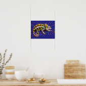 Augenfaszinierende farbenfrohe Chameleon Poster (Küche)