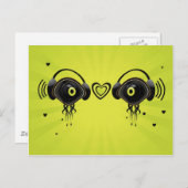 Augenfiguren mit kleinen Herzen Postkarte (Vorne/Hinten)