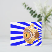 Augenfisch Postkarte (Stehend Vorderseite)