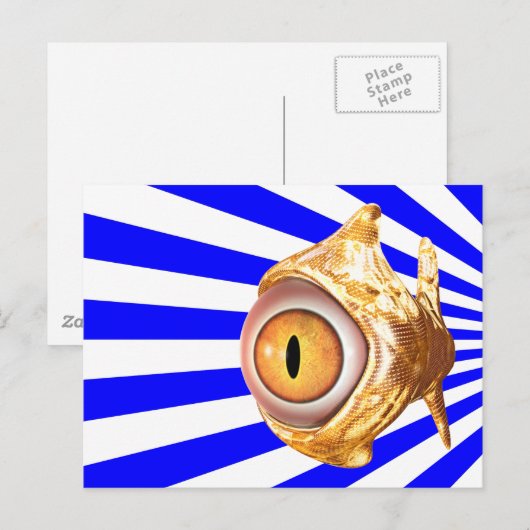 Augenfisch Postkarte (Vorne/Hinten)