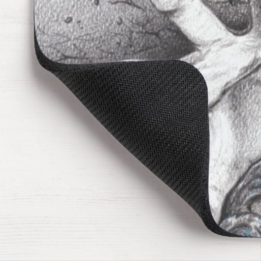 Augenfische und handschuhfarbener Bleistift zeichn Mousepad (Ecke)