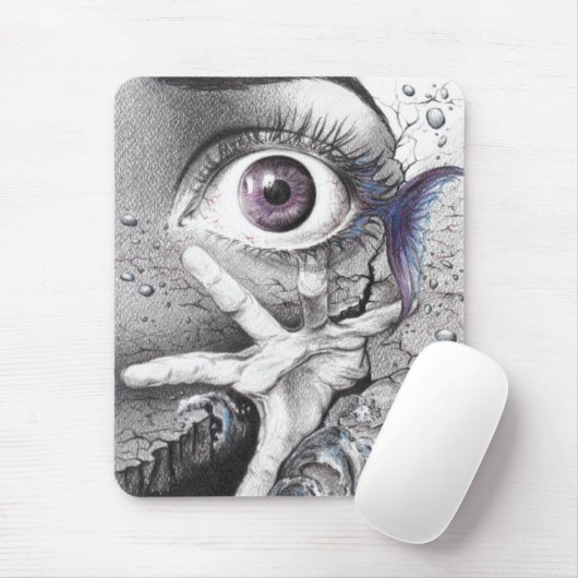 Augenfische und handschuhfarbener Bleistift zeichn Mousepad (Mit Mouse)