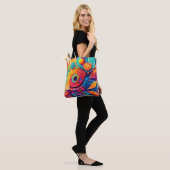 Augenförmiges Blatt Nahaufnahme Tasche (Am Model)