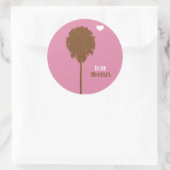 Augenfühl klebrig runder aufkleber (Tasche)