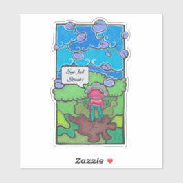 Augenfühle stecken aufkleber