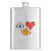 Augenfußball Flachmann (Vorderseite)