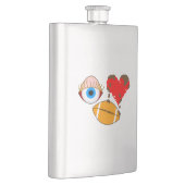 Augenfußball Flachmann (Rechts)