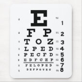 Augenheilkunde-Optometrie-Augen-Diagramm weiß und Mousepad (Vorne)