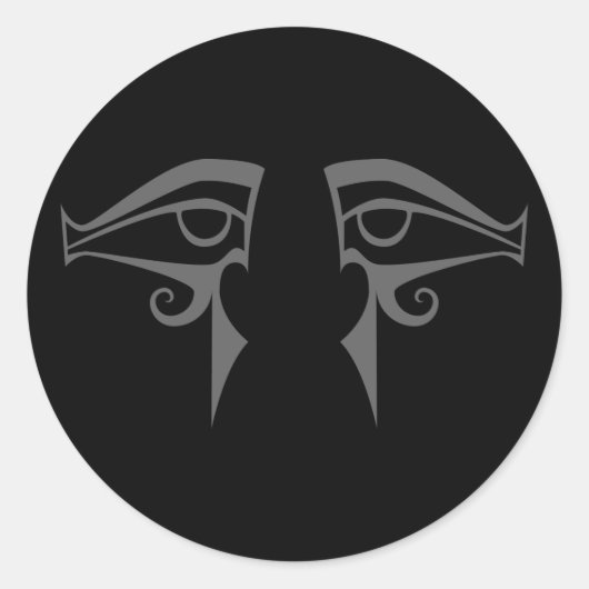Augenhorn und Isis Runder Aufkleber (Vorderseite)