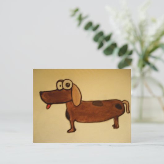 Augenhund Postkarte (Stehend Vorderseite)