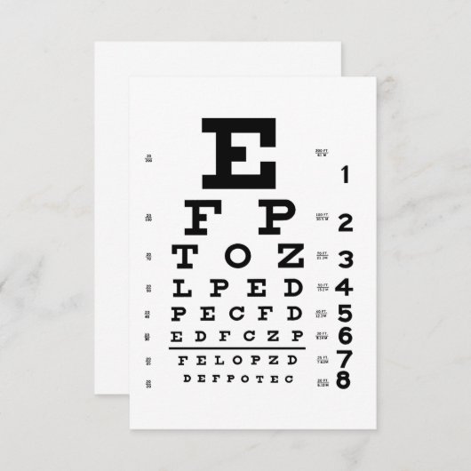 Augenkarte Optometrie Einladung (Vorne/Hinten)