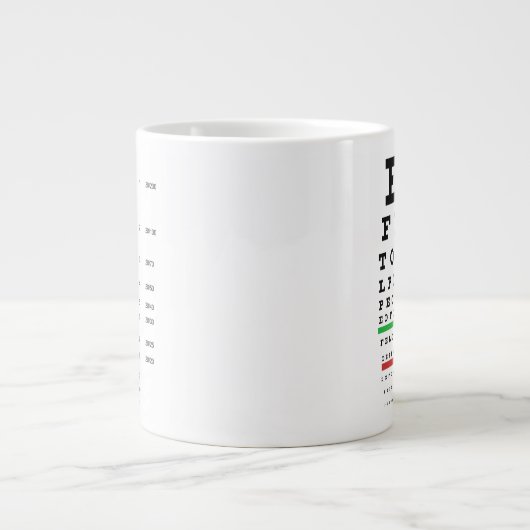 Augenklappe Jumbo-Tasse (Vorderseite)