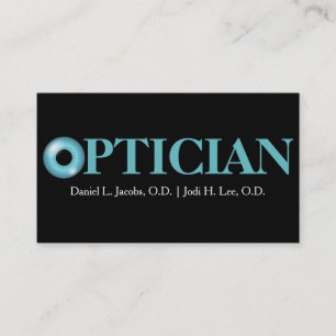 Augenklinik für Augenarzt und Optiker Geschäft Visitenkarte