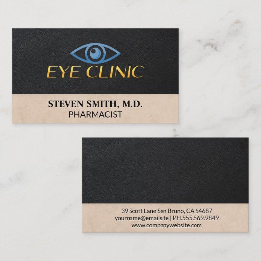 Augenklinik Visitenkarte (Vorne/Hinten)