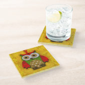 Augenmalerei Glasuntersetzer (Schrägansicht)