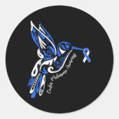 Augenmelanom Bewusstsein Augenerkrankung Hummingvo Runder Aufkleber (Vorderseite)