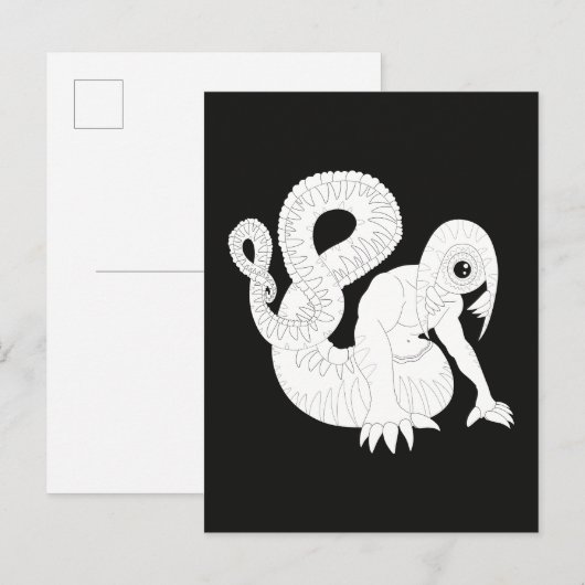 Augenmonster Postkarte (Vorne/Hinten)