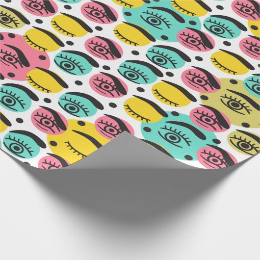 Augenmuster Geschenkpapier (Ecke)