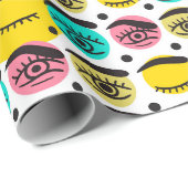 Augenmuster Geschenkpapier (Rolleneckpunkt)