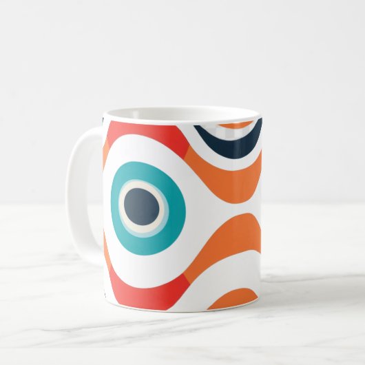 Augenmuster Kaffeetasse (Vorderseite Links)