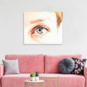 Augennähe Leinwanddruck (Insitu (Wohnzimmer))
