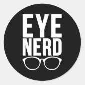 Augenoptiker Nerd Optimierer Runder Aufkleber (Vorderseite)