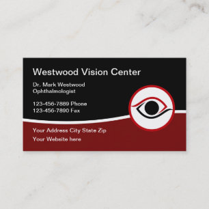 Augenoptiker Ophthalmologe Vision Visitenkarte