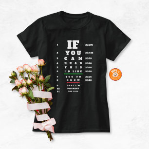Augenoptotypen-Schwangerschaftsankündigung für die T-Shirt