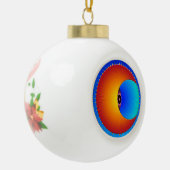Augenpartie der Keramik Kugel-Ornament (Links)