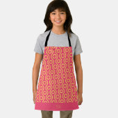 Augenpfirsichgelbes Minimales Muster Schürze (Insitu)