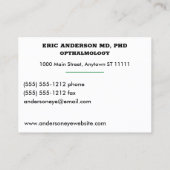 Augenpflegerspezialist Phoropter Visitenkarte (Rückseite)