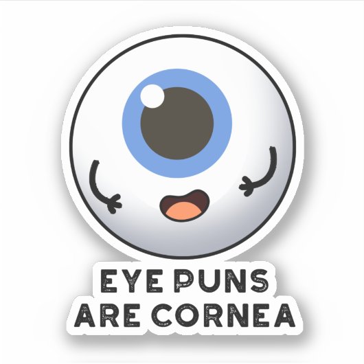Augenpistolen sind Cornea Funny Body Puff Aufkleber (Vorderseite)