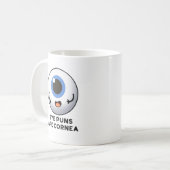 Augenpistolen sind Cornea Funny Body Puff Kaffeetasse (Vorderseite Links)