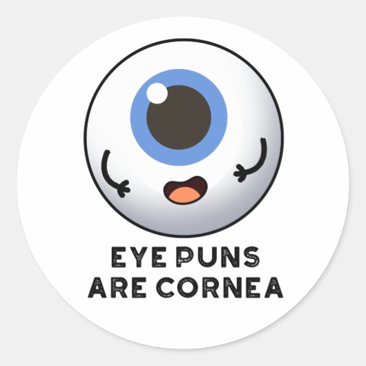 Augenpistolen sind Cornea Funny Body Puff Runder Aufkleber (Vorderseite)
