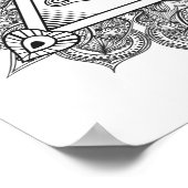 Augenpyramide Symbol Doodle 2 Poster (Ecke)