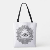 Augenpyramide Symbol Doodle 2 Tasche (Rückseite)