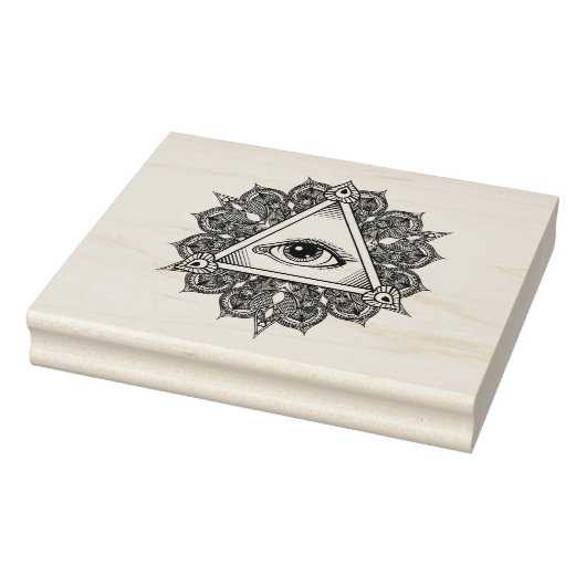 Augenpyramide Symbol Doodle Gummistempel (Stempel)