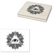 Augenpyramide Symbol Doodle Gummistempel (Stempel)