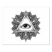 Augenpyramide Symbol Doodle Gummistempel (Prägung)