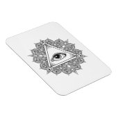 Augenpyramide Symbol Doodle Magnet (Rechte Seite)