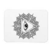 Augenpyramide Symbol Doodle Magnet (Horizontal)