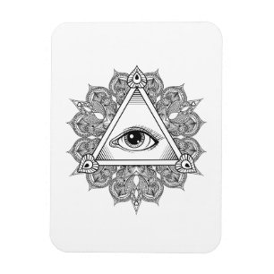Augenpyramide Symbol Doodle Magnet
