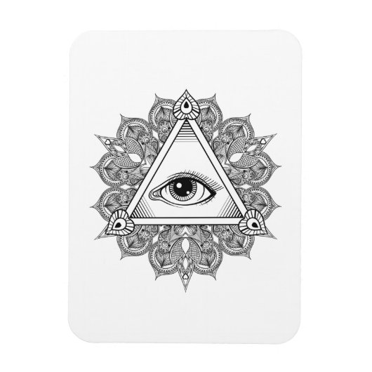 Augenpyramide Symbol Doodle Magnet (Vertikal)